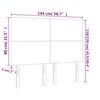 vidaXL T&ecirc;te de lit &agrave; LED Gris clair 144x5x118/128 cm Velours
