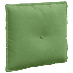 vidaXL Coussin de Dos Vert clair 50 x 45 cm Tissu en velours c&ocirc;tel&eacute;