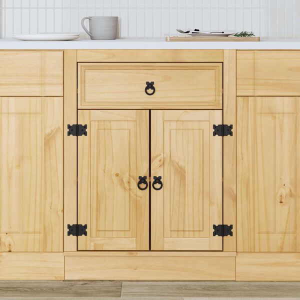 vidaXL Armoire avec tiroir SKI Brun Miel 60 x 46 x 81,5 cm Pin massif