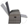 vidaXL Ensemble &agrave; manger de jardin 5 pcs Gris