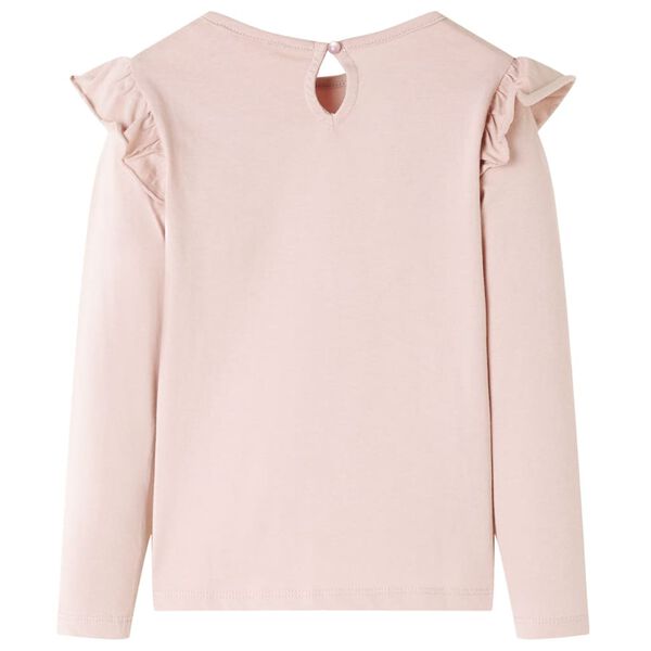 T-shirt pour enfants &agrave; manches longues rose 140