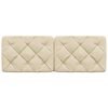 vidaXL Coussin de t&ecirc;te de lit cr&egrave;me 140 cm tissu