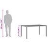 vidaXL Table de jardin et dessus en bois d'acacia noir r&eacute;sine tress&eacute;e