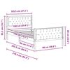vidaXL Cadre de lit Gris fonc&eacute; 100 x 200 cm Pin massif