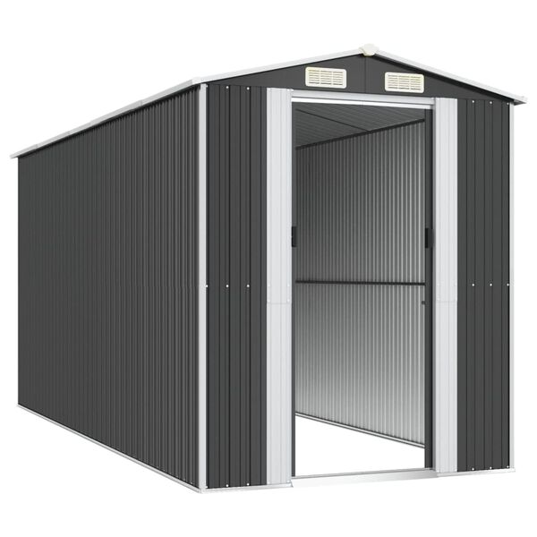 vidaXL Abri de jardin Anthracite 192x440x223 cm Acier galvanis&eacute;