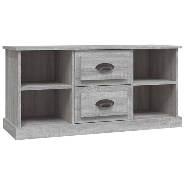 vidaXL Meuble TV sonoma gris 99,5x35,5x48 cm bois d'ing&eacute;nierie