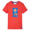 T-shirt pour enfants avec manches courtes rouge 140