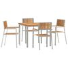 vidaXL Ensemble de repas ext&eacute;rieur 5 pc 90 x 90 x 75 cm