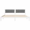 vidaXL Cadre de lit Gris clair 200 x 200 cm Pin massif