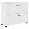 vidaXL Ensemble de mobilier de salle de bain 5 pcs Blanc brillant