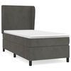 vidaXL Sommier &agrave; lattes de lit et matelas Gris fonc&eacute; 90x190 cm Velours
