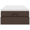 VidaXL Cadre de lit ottoman avec matelas marron 100x200 cm similicuir