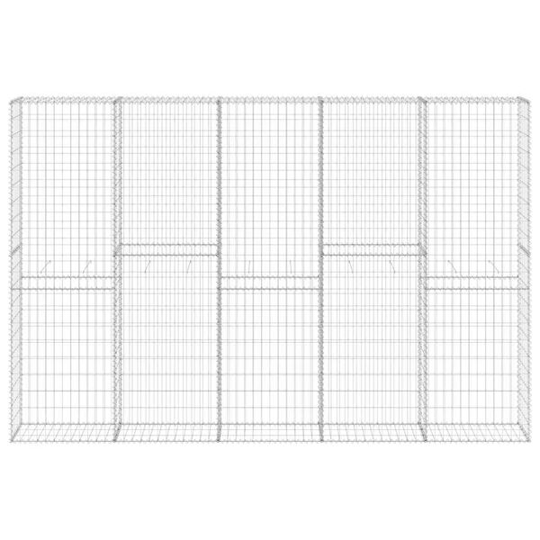 vidaXL Mur en gabion avec couvercles Acier galvanis&eacute; 300x30x200 cm