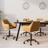 vidaXL Chaises &agrave; manger pivotantes lot de 4 Marron Velours