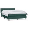 vidaXL Sommier &agrave; lattes de lit et matelas vert fonc&eacute; 140x220cm velours