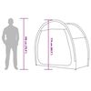 vidaXL Tente de rangement pour v&eacute;los Gris et orange 210 x 90 x 174 cm