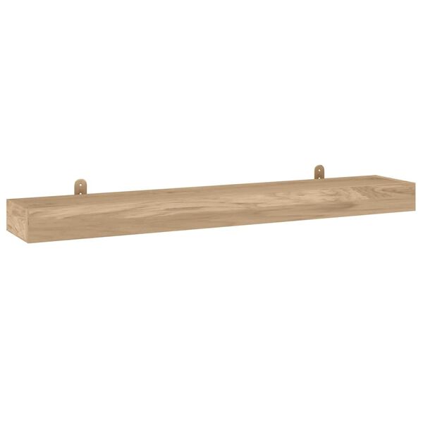 vidaXL &Eacute;tag&egrave;res murales 2 pcs 110x15x4 cm bois de teck massif