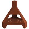 vidaXL Braise Marron 50 x 43 x 52 cm Acier patin&eacute;