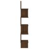 vidaXL &Eacute;tag&egrave;re d'angle murale Ch&ecirc;ne brun 20x20x127,5cm Bois ing&eacute;nierie