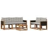 vidaXL Ensemble de canap&eacute;s d'ext&eacute;rieur 6 pcs Naturel et gris clair