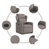 vidaXL Fauteuil inclinable &eacute;lectrique taupe tissu