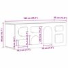 vidaXL Meuble TV Ch&ecirc;ne fum&eacute; 100 x 35 x 40 cm Bois d'ing&eacute;nierie