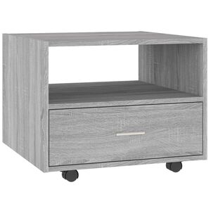 vidaXL Table basse sonoma gris 55x55x40 cm bois d'ing&eacute;nierie