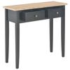 vidaXL Table de console et coiffeuse Noir 79x30x74 cm Bois