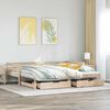 vidaXL Lit de jour avec gigogne et tiroirs sans matelas 80x200 cm