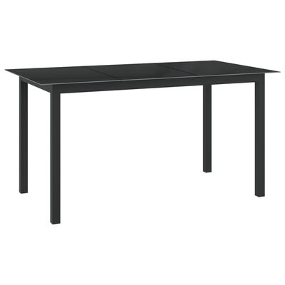 vidaXL Ensemble de salle à manger de jardin 10 pcs Noir et anthracite