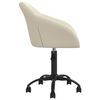 vidaXL Chaise pivotante de salle &agrave; manger Cr&egrave;me Velours