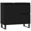 vidaXL Ensemble de meubles salle de bain 3 pcs noir bois d'ing&eacute;nierie