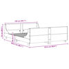 vidaXL Cadre de lit sans matelas cire marron 150x200cm bois pin massif