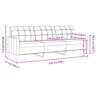 vidaXL Ensemble de canapés 2 pcs avec coussins décoratifs taupe tissu