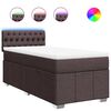 vidaXL Sommier &agrave; lattes de lit avec matelas Marron fonc&eacute; 90x200 cm