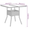 vidaXL Ensemble &agrave; manger de jardin et coussins 5 pcs noir rotin acacia