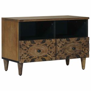 vidaXL Meuble TV Marron 70 x 33,5 x 46 cm Bois de mangue massif