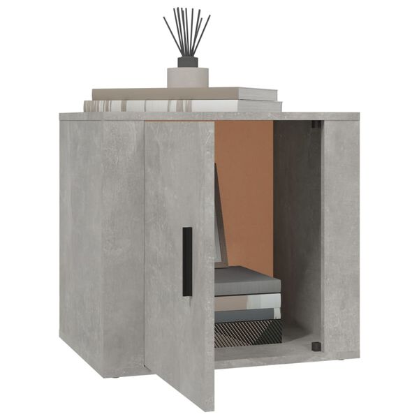 vidaXL Tables de chevet 2 pcs Gris b&eacute;ton 50x39x47 cm