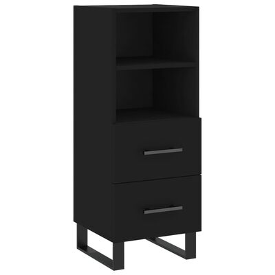 vidaXL Buffet Noir 34,5x34x90 cm Bois d'ingénierie