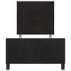 vidaXL Lit &agrave; ressorts avec t&ecirc;te de lit Noir 90 x 190 cm Velours