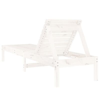 vidaXL Chaises longues lot de 2 blanc 199,5x60x74cm bois massif de pin