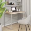 vidaXL Bureau d'ordinateur Blanc ch&ecirc;ne 110x60x70 cm Bois d'ing&eacute;nierie