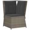 vidaXL Salon de jardin 7 pcs avec coussins Gris R&eacute;sine tress&eacute;e
