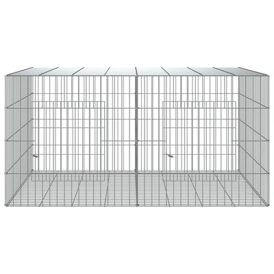 vidaXL Cage à lapin 2 panneaux 110x79x54 cm Fer galvanisé