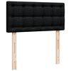 vidaXL Sommier &agrave; lattes de lit avec matelas Noir 90x190 cm Tissu