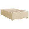 vidaXL Sommier &agrave; lattes de lit avec matelas Cr&egrave;me 120x200 cm Tissu