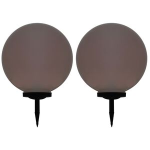 vidaXL Lampes solaires sph&eacute;riques LED de jardin 2 pcs 50 cm RVB