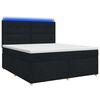 vidaXL Lit boxspring avec matelas Noir 160 x 200 cm Tissu
