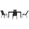 vidaXL Ensemble de salle &agrave; manger pour jardin 5 pcs Noir
