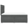 vidaXL Sommier &agrave; lattes de lit avec matelas Gris fonc&eacute; 160x200cm Tissu